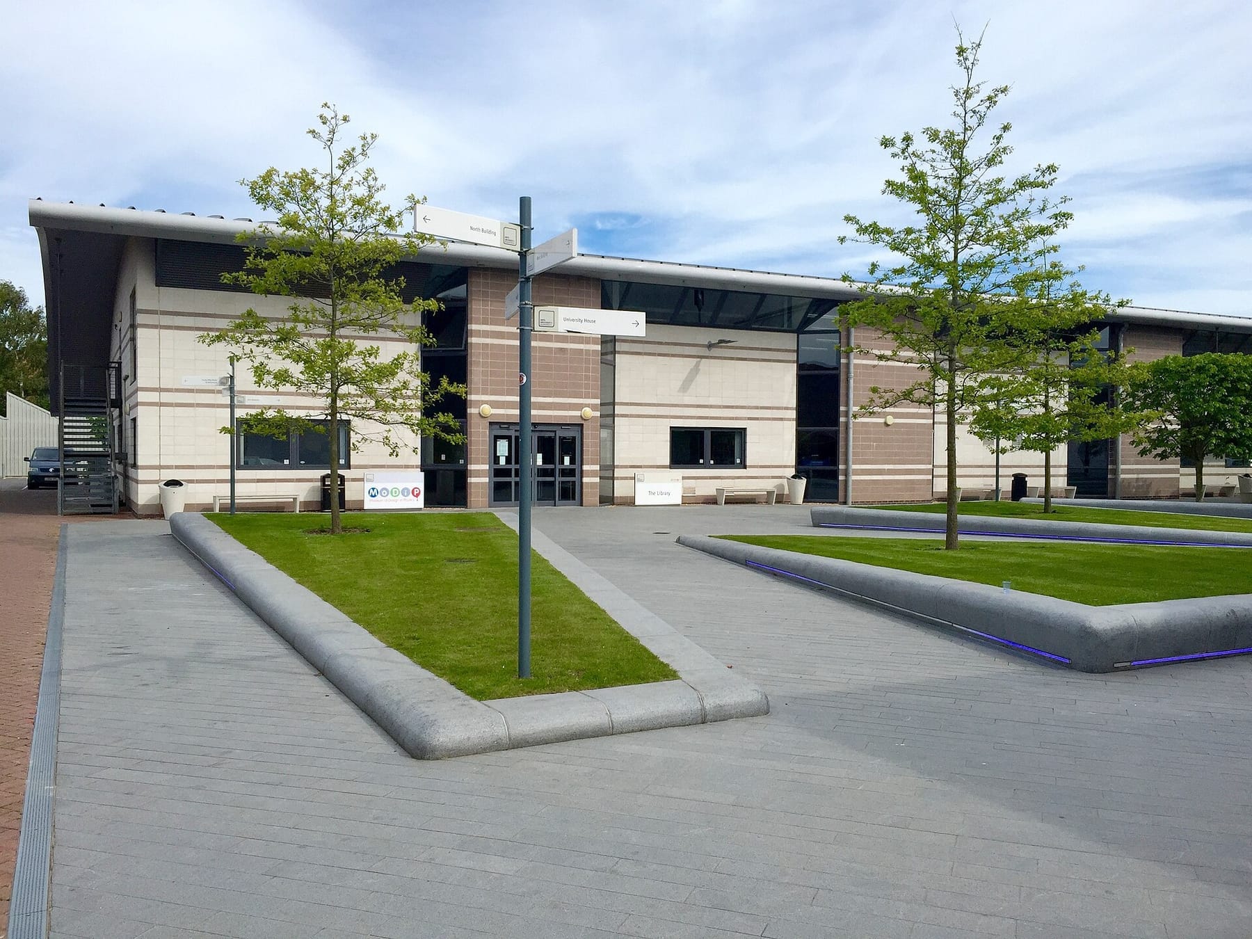 Arts University Bournemouth campus, library & MoDiP (photograph from the Wikimedia Commons category Arts University Bournemouth)