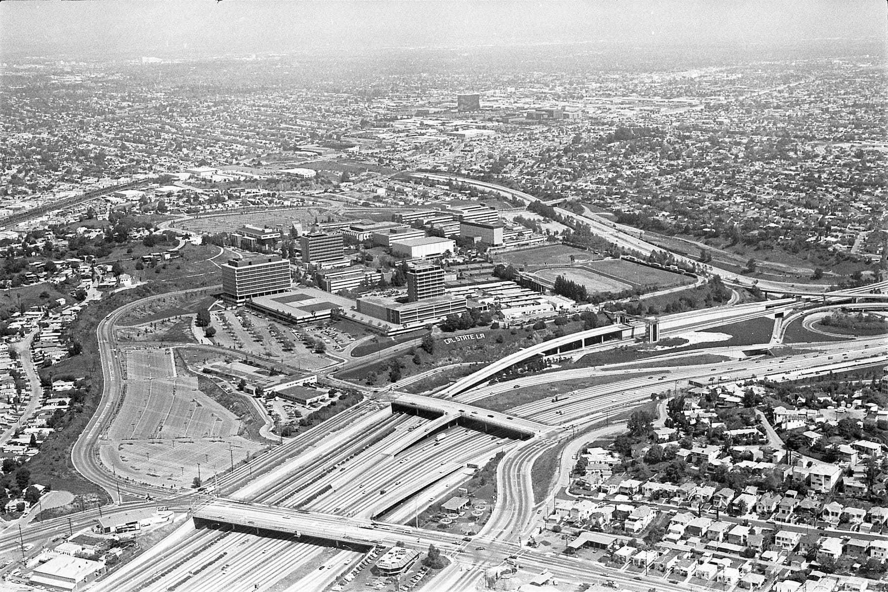 Aerial view of California State University, Los Angeles campus (photograph from the Wikimedia Commons category California State University, Los Angeles)
