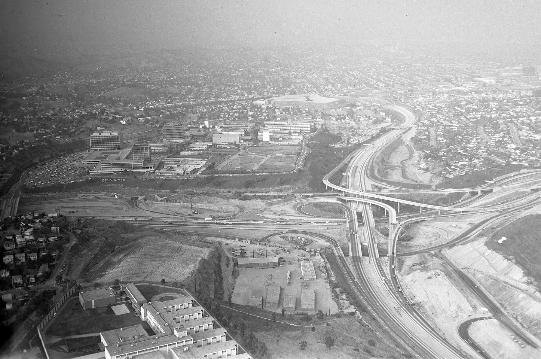 Aerial view of California State University, Los Angeles campus 2 (photograph from the Wikimedia Commons category California State University, Los Angeles)