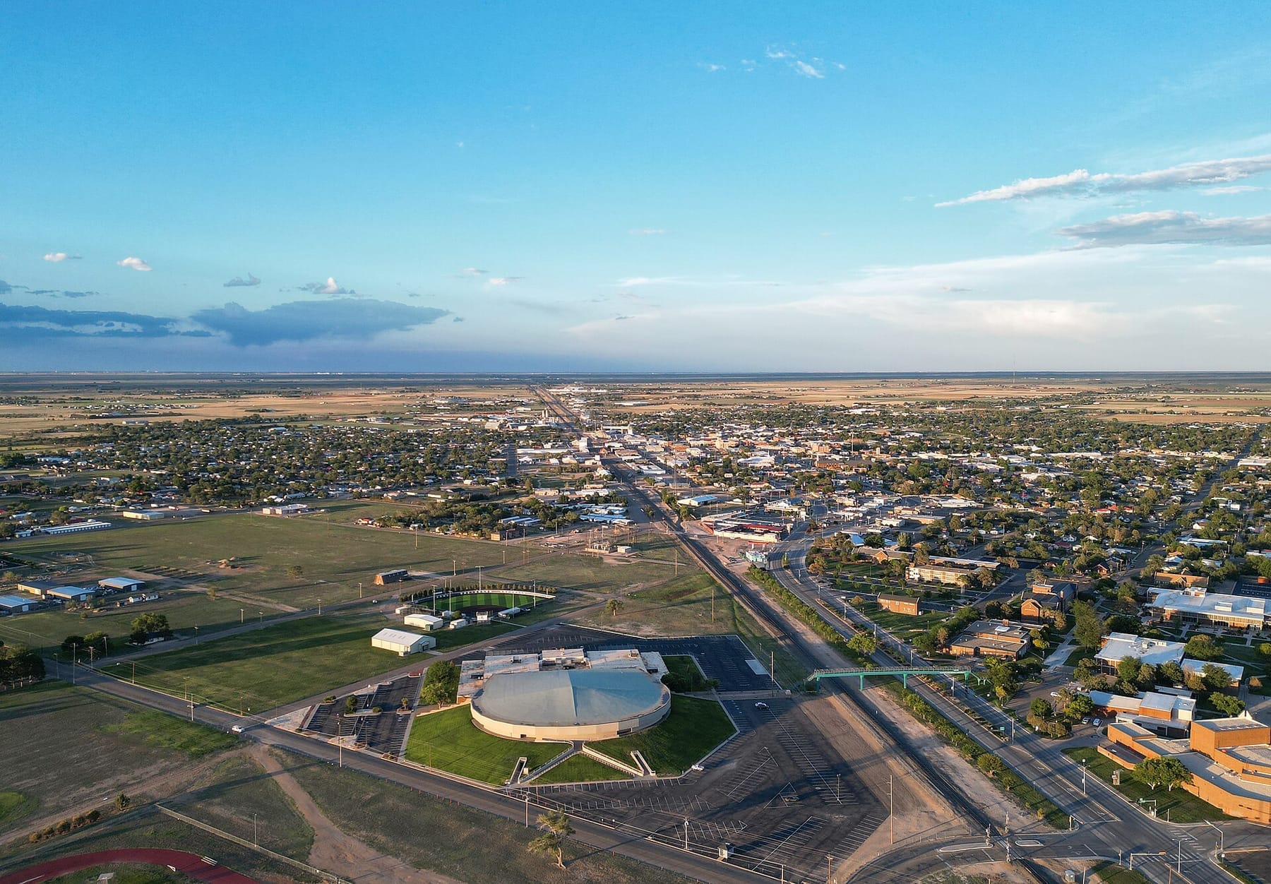Portales, New Mexico aerial view (Quintin Soloviev) (photograph from the Wikimedia Commons category Eastern New Mexico University)