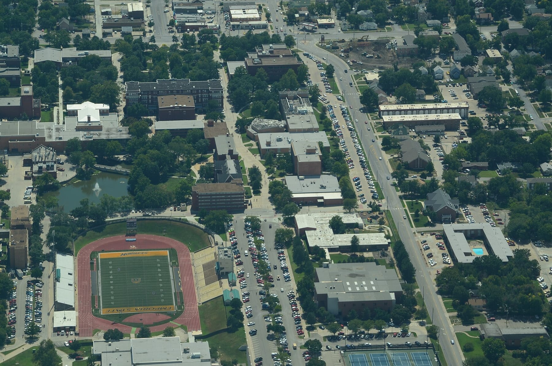 Aerial view of Emporia State University, Emporia, Kansas 09-04-2013 (photograph from the Wikimedia Commons category Emporia State University)