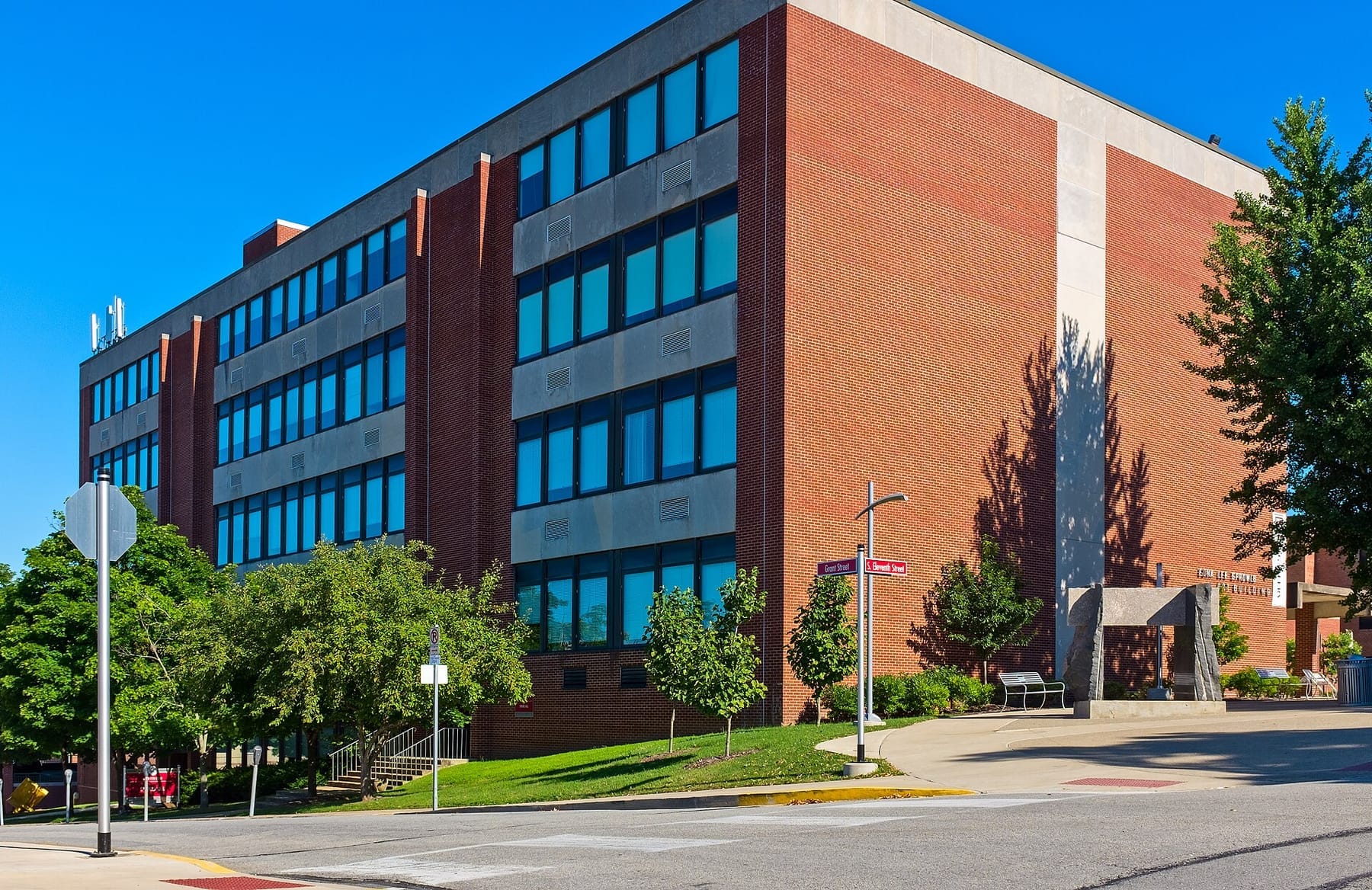 IUP Edna Lee Sprowls Building (photograph from the Wikimedia Commons category Indiana University of Pennsylvania)