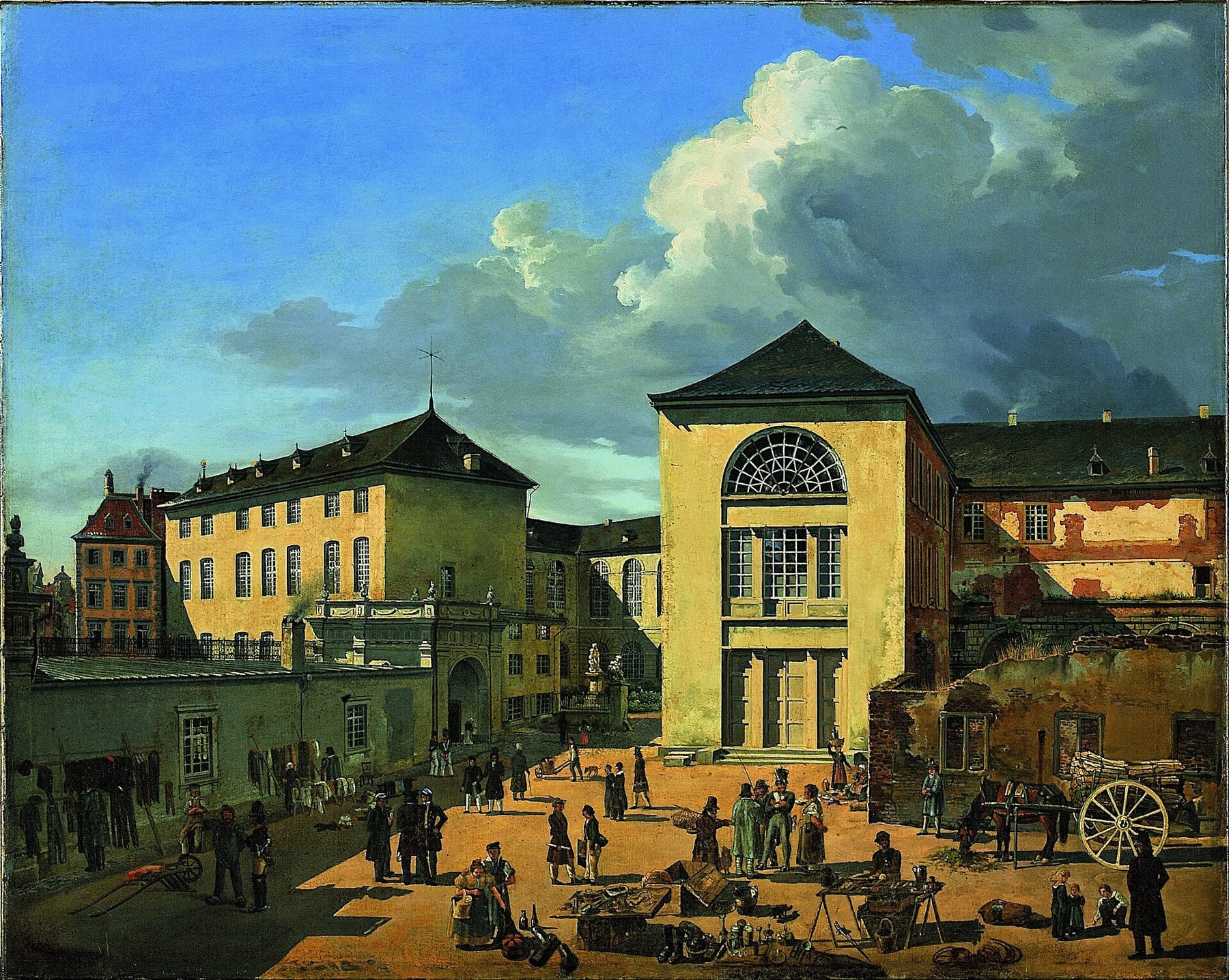 Andreas Achenbach - The Academy Courtyard (The Old Academy in Düsseldorf) - Google Art Project (photograph from the Wikimedia Commons category Kunstakademie Düsseldorf)