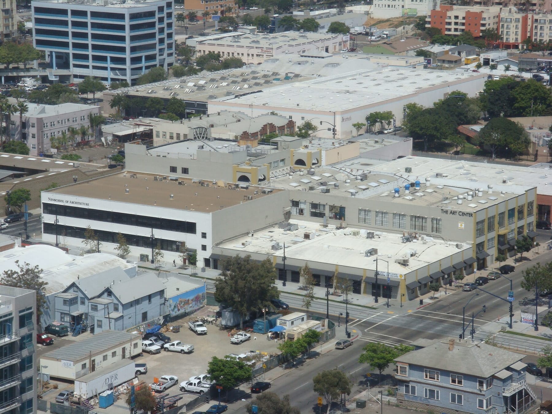 Aerial View NSAD (photograph from the Wikimedia Commons category NewSchool of Architecture and Design)