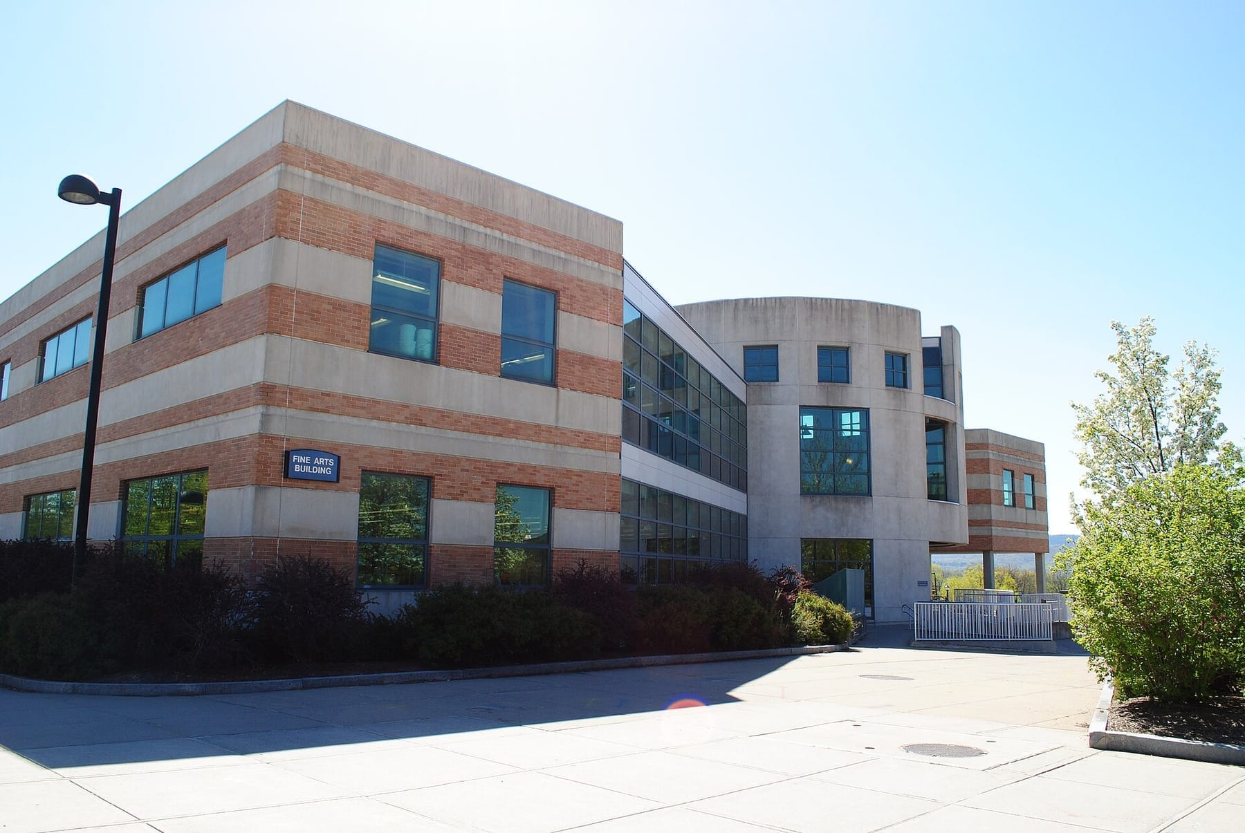Fine Arts Building at SUNY New Paltz (photograph from the Wikimedia Commons category State University of New York at New Paltz)