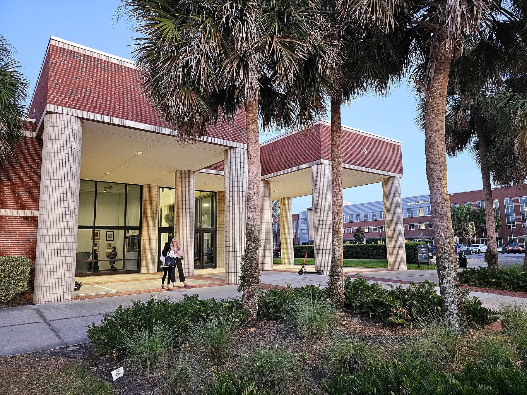 Front entrance of UCF's Visual Arts Building (photograph from the Wikimedia Commons category University of Central Florida)