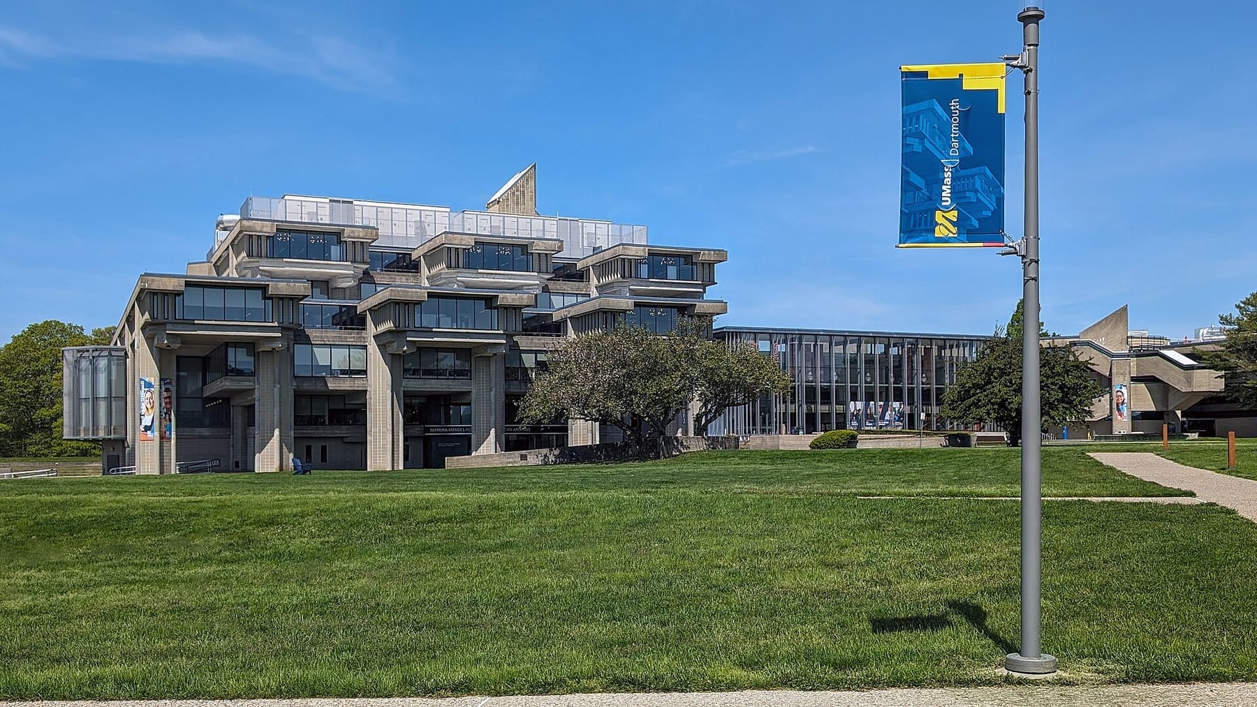 UMass Dartmouth, Claire T. Carney Library - East Side (photograph from the Wikimedia Commons category University of Massachusetts Dartmouth)
