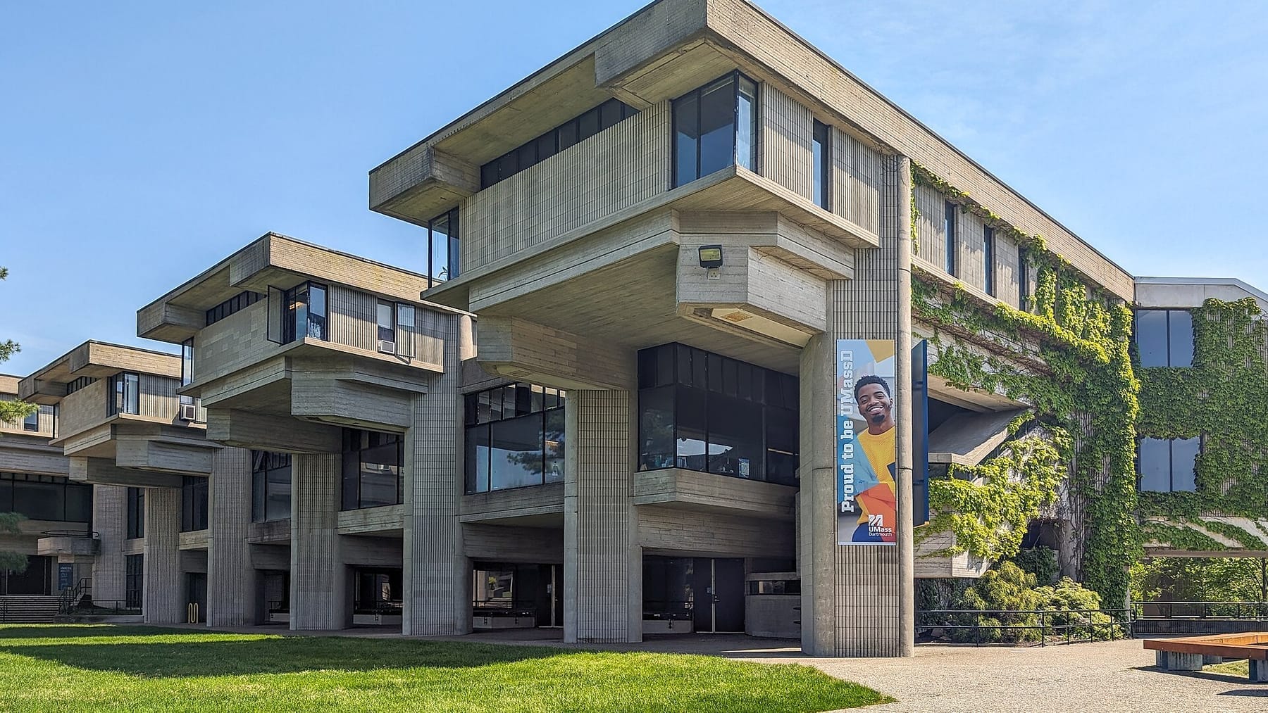 UMass Dartmouth, Liberal Arts Building - South Side (photograph from the Wikimedia Commons category University of Massachusetts Dartmouth)